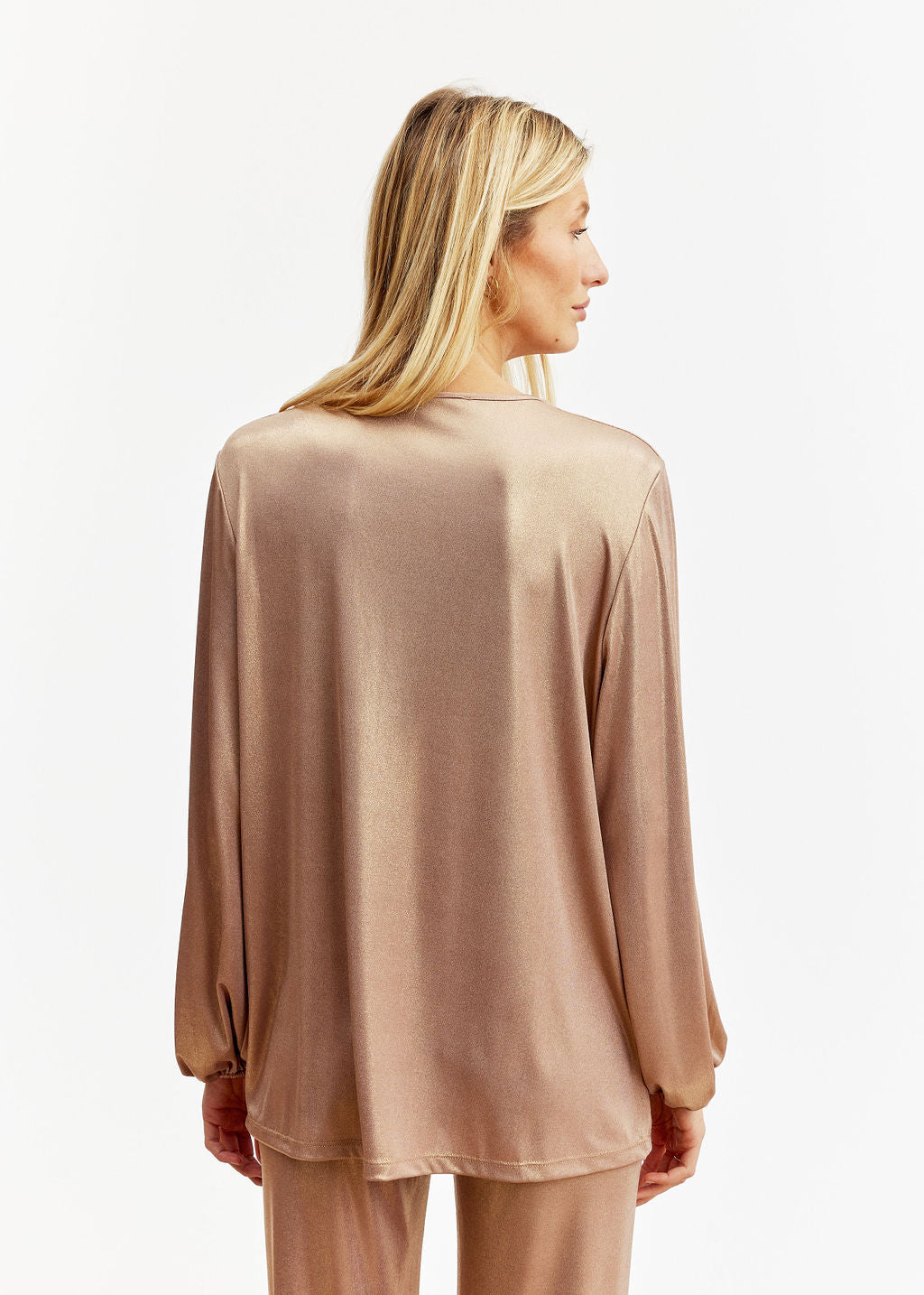 Lamé jersey tunic