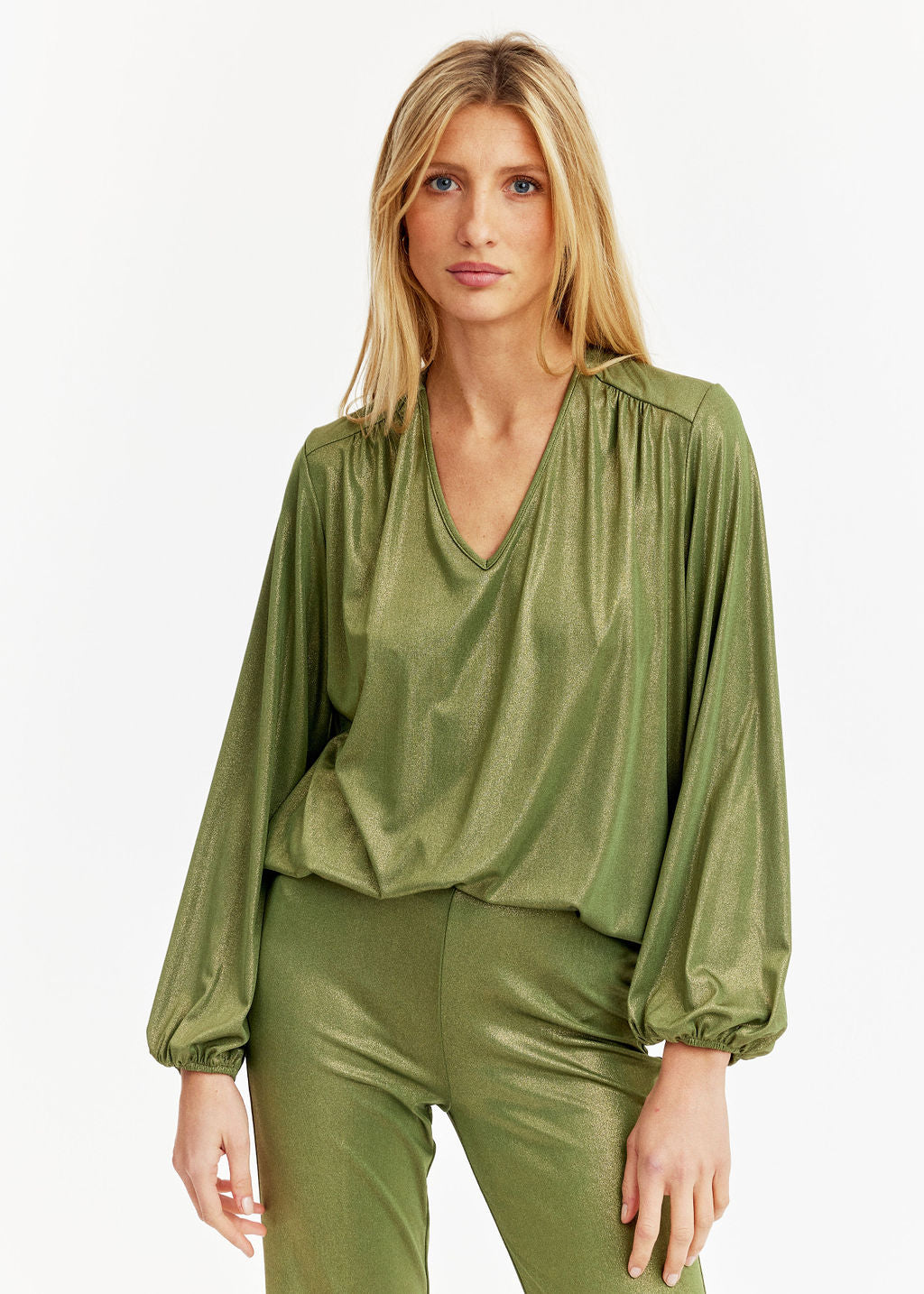 Lamé jersey tunic