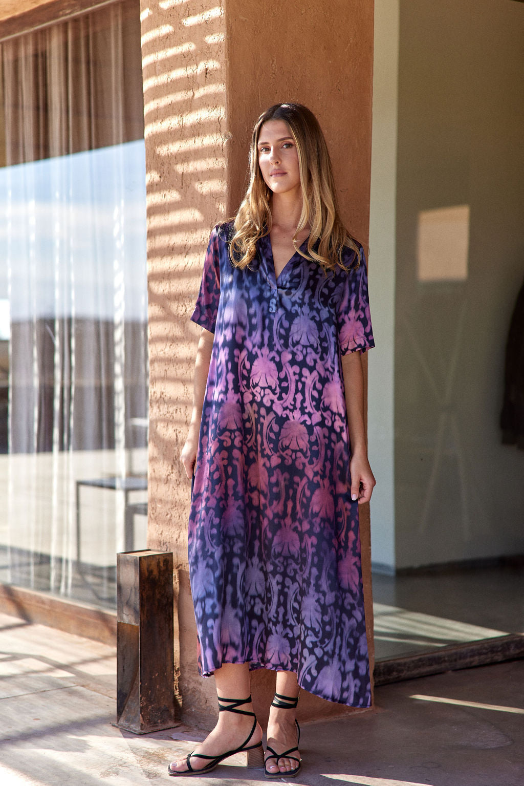 LONG ROCCO PRINT DRESS