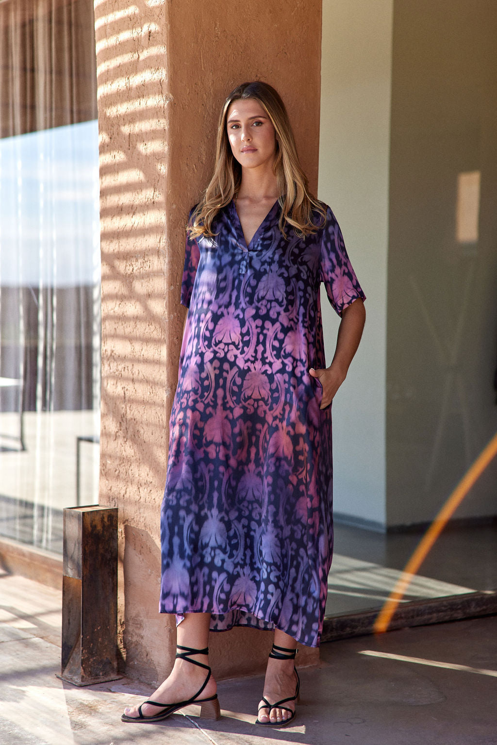 LONG ROCCO PRINT DRESS