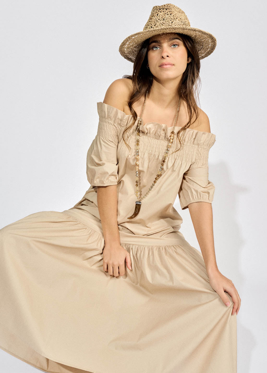 ROC LONG OFF SHOULDER DRESS