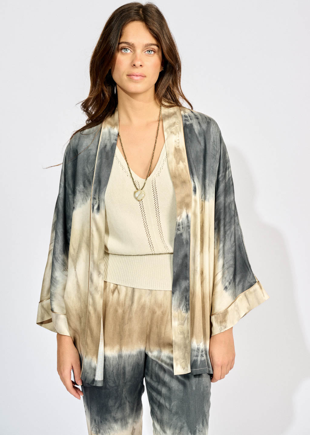 VADIM TIE AND DYE KIMONO JACKET