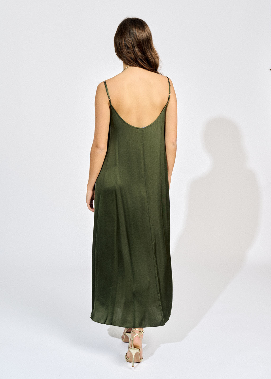 AMBER FLARE DRESS WITH THIN STRAPS