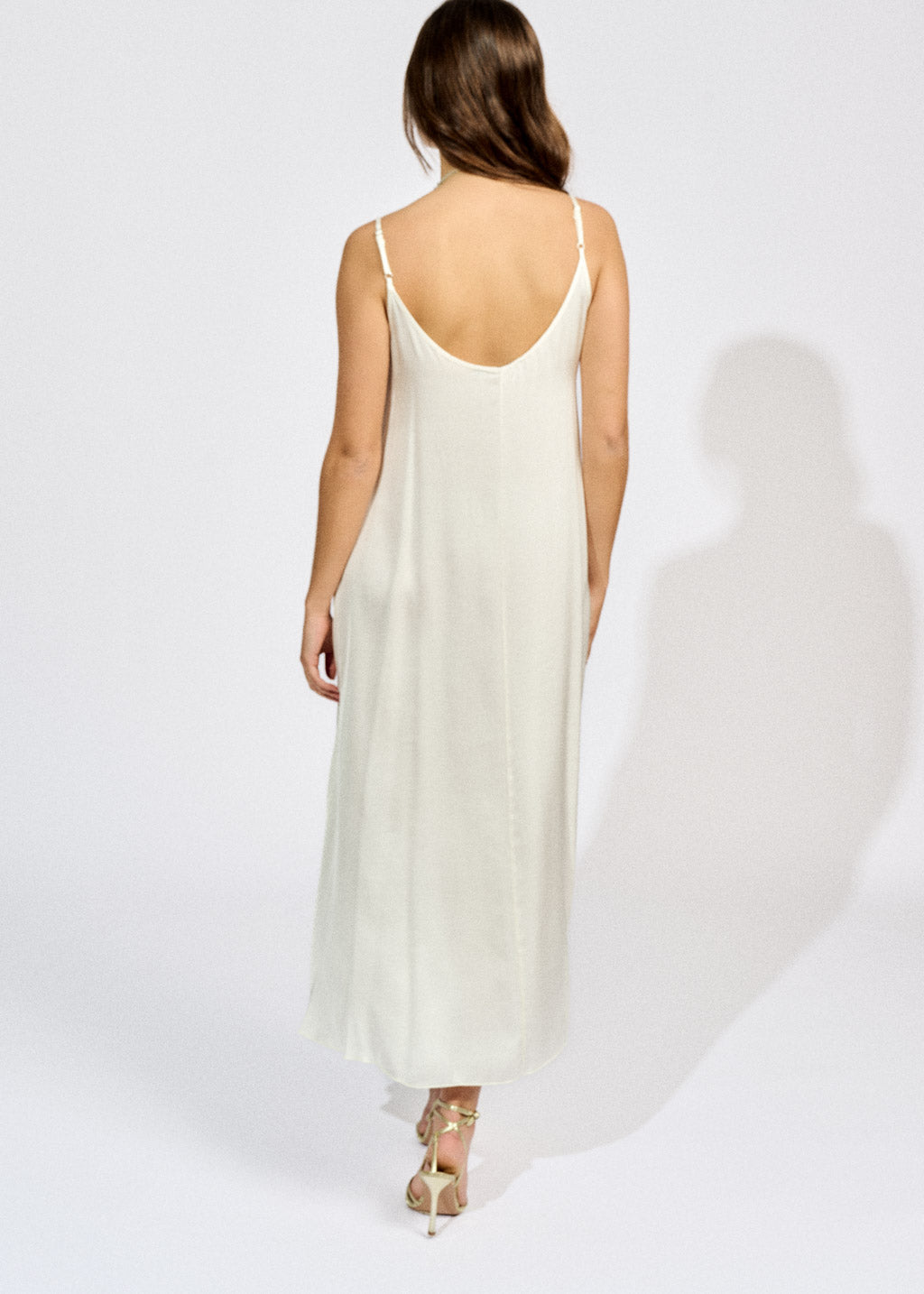 AMBER FLARE DRESS WITH THIN STRAPS