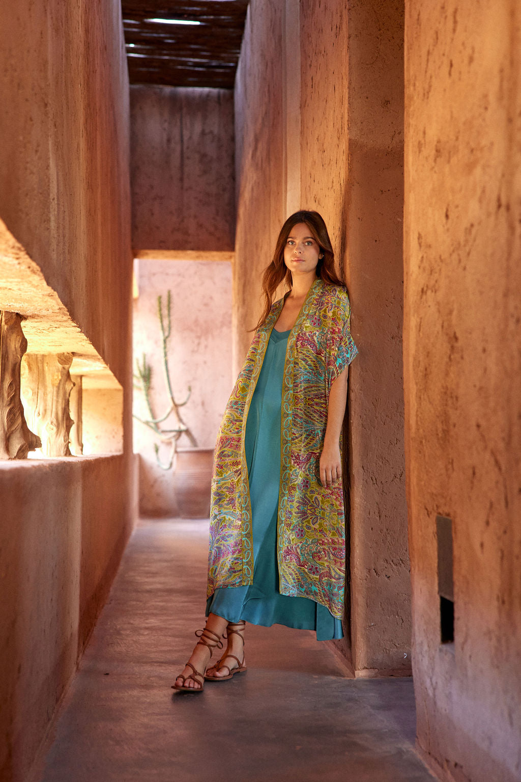 AMBER FLUID DRESS WITH THIN STRAPS