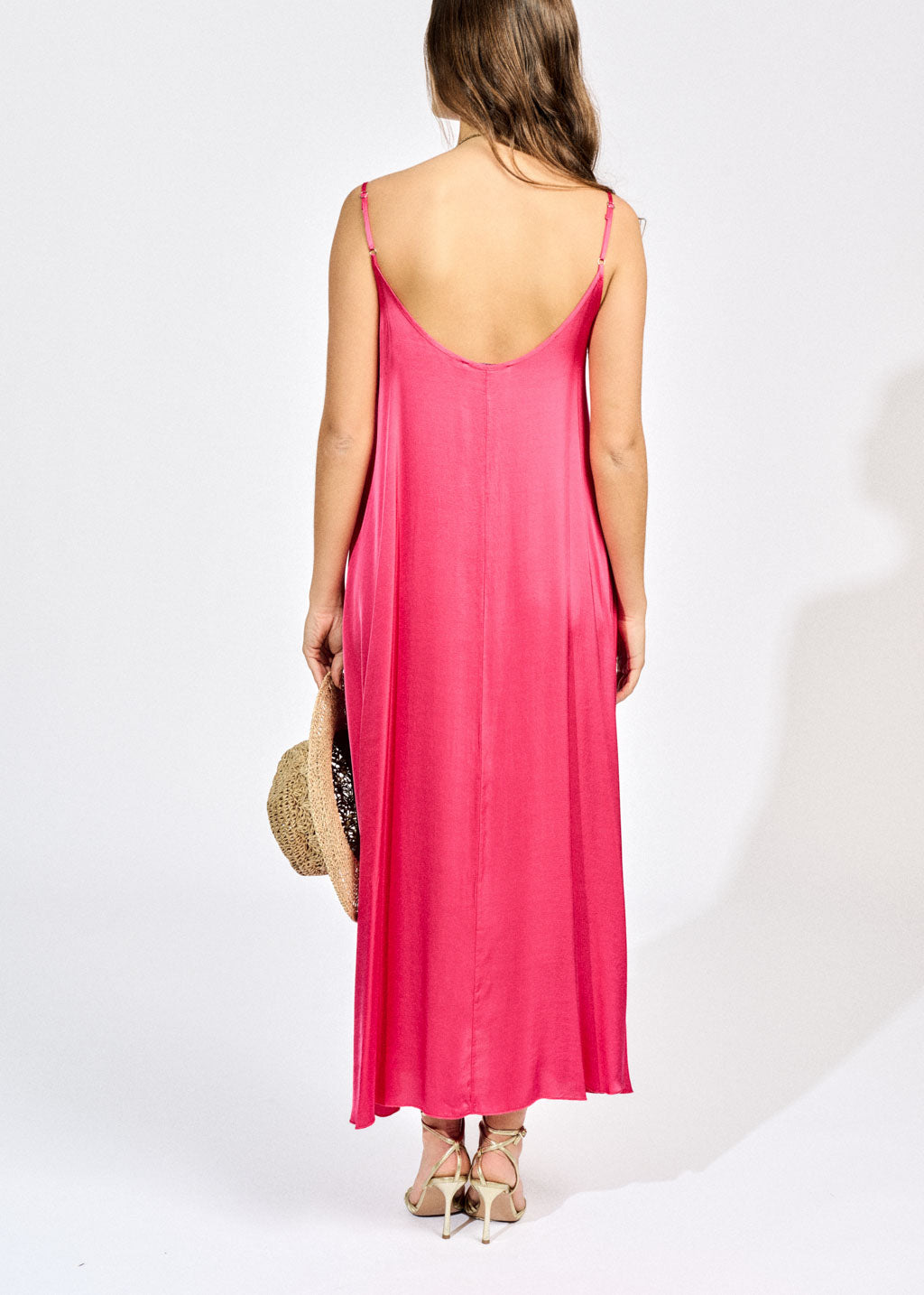 AMBER FLARE DRESS WITH THIN STRAPS