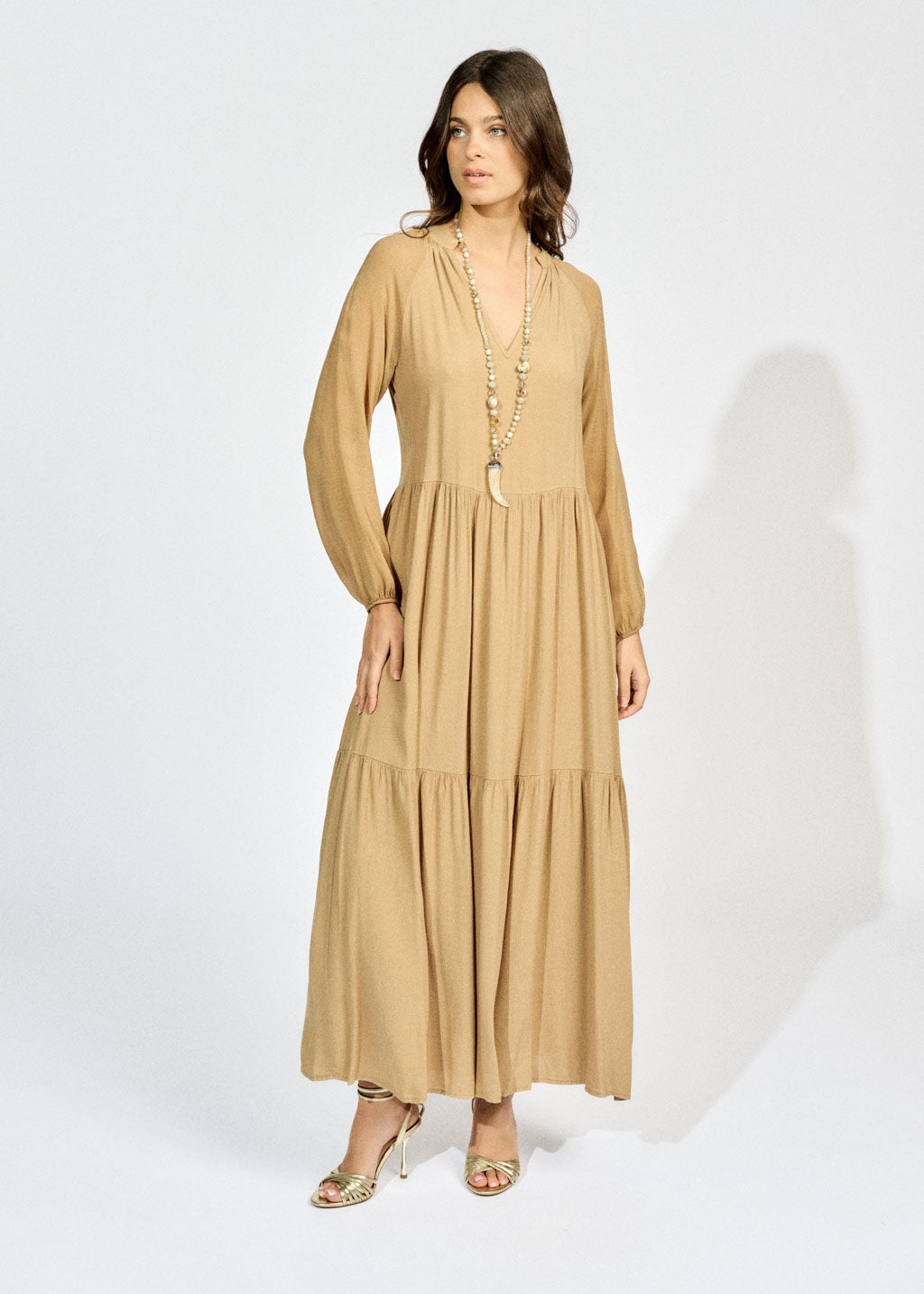 ROBE LONGUE VOLANTÉE CASSIE