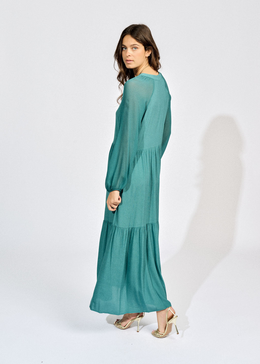 ROBE LONGUE VOLANTÉE CASSIE