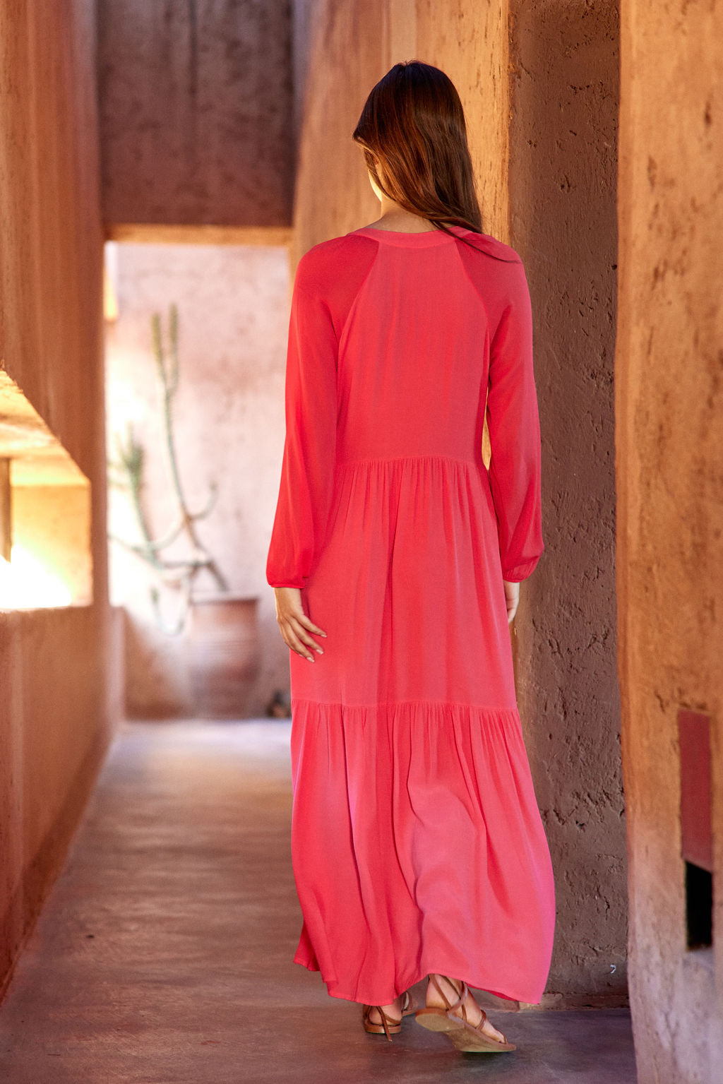 ROBE LONGUE VOLANTÉE CASSIE