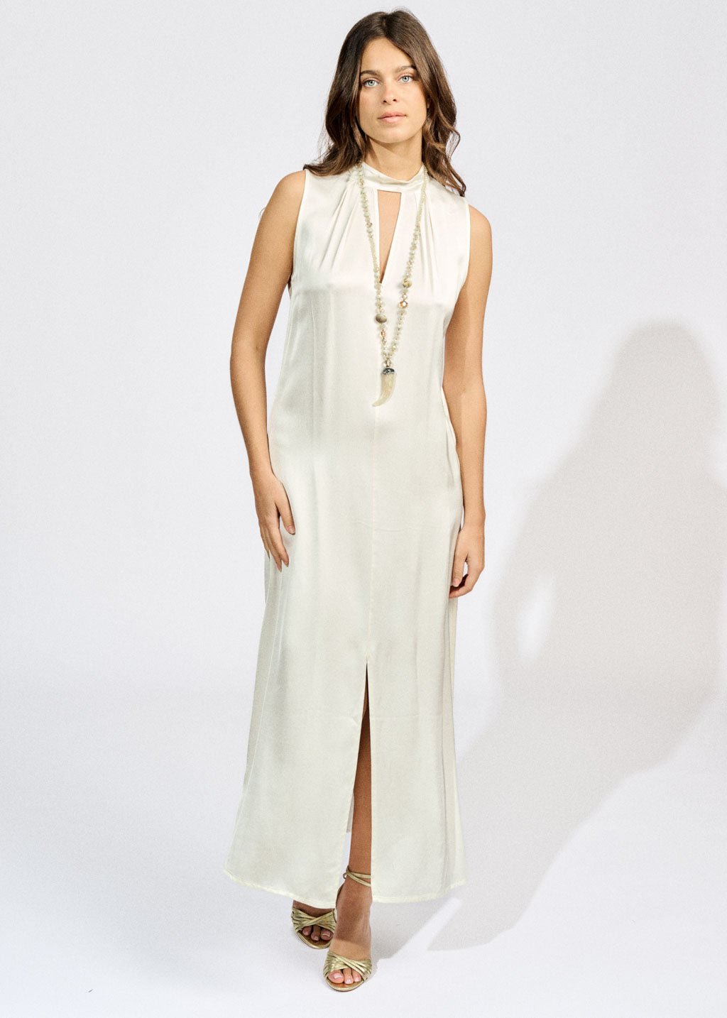 ROBE LONGUE FENDUE HAZEL