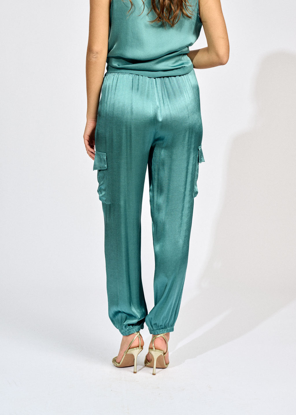 SATIN PARTY CARGO PANTS