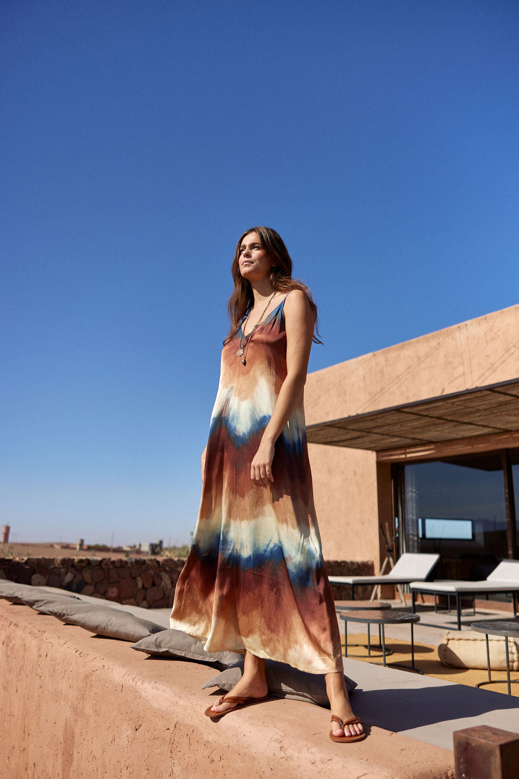 ELSA LONG DRESS WITH THIN ADJUSTABLE STRAPS