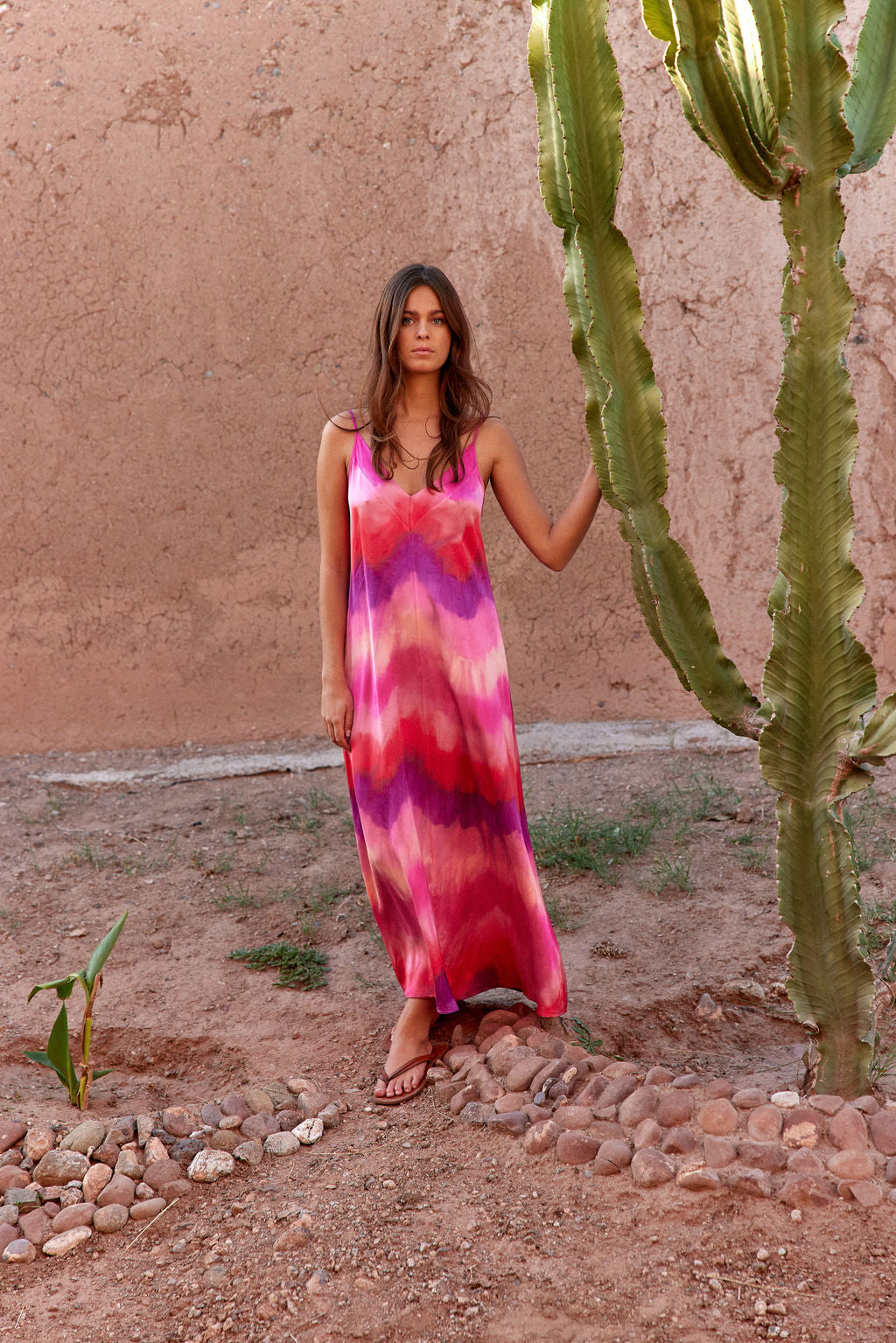 ELSA LONG DRESS WITH THIN ADJUSTABLE STRAPS