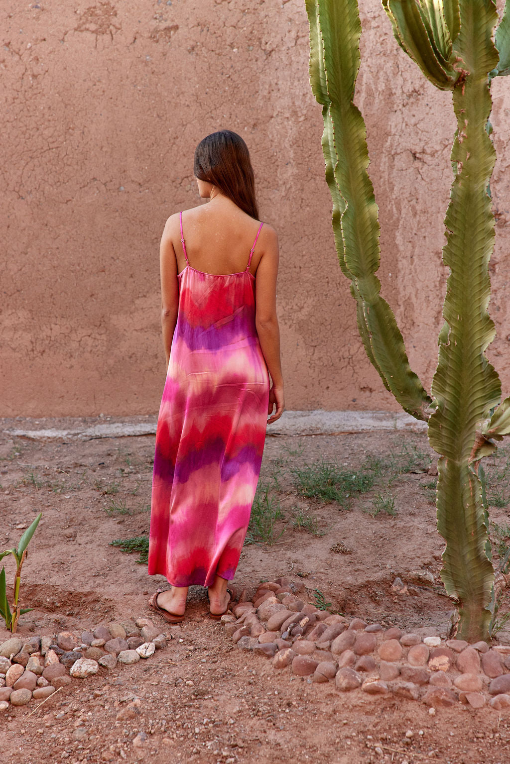 ELSA LONG DRESS WITH THIN ADJUSTABLE STRAPS