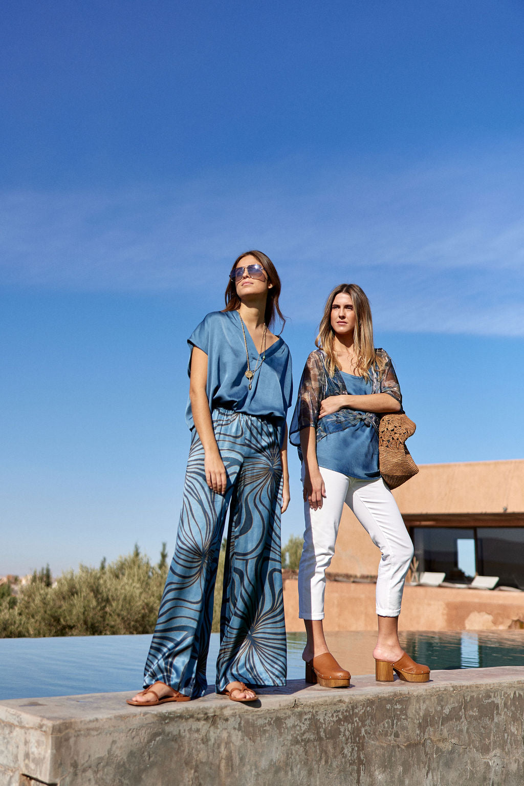 LITAL PRINT WIDE TROUSERS