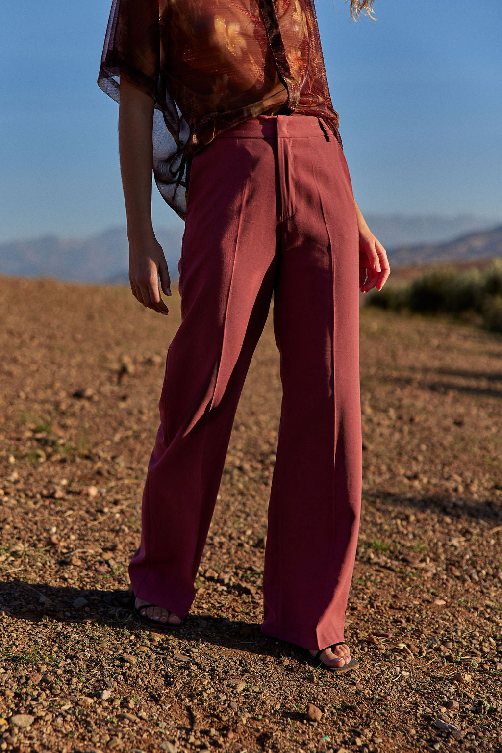 PETAL STRAIGHT TROUSERS