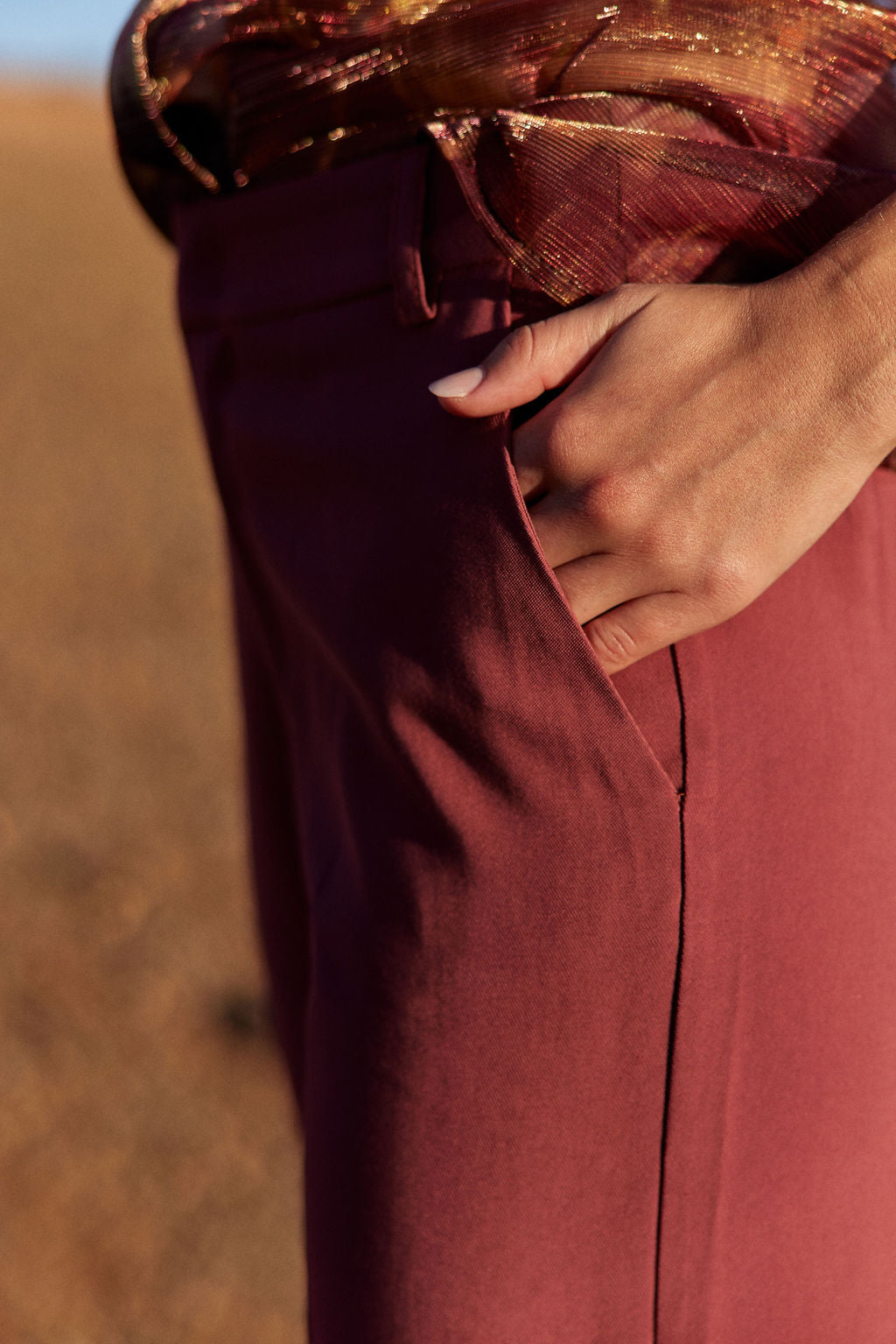 PETAL STRAIGHT TROUSERS