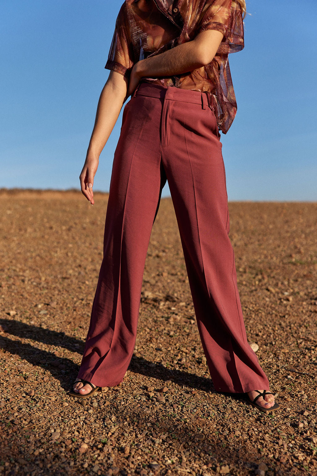PETAL STRAIGHT TROUSERS