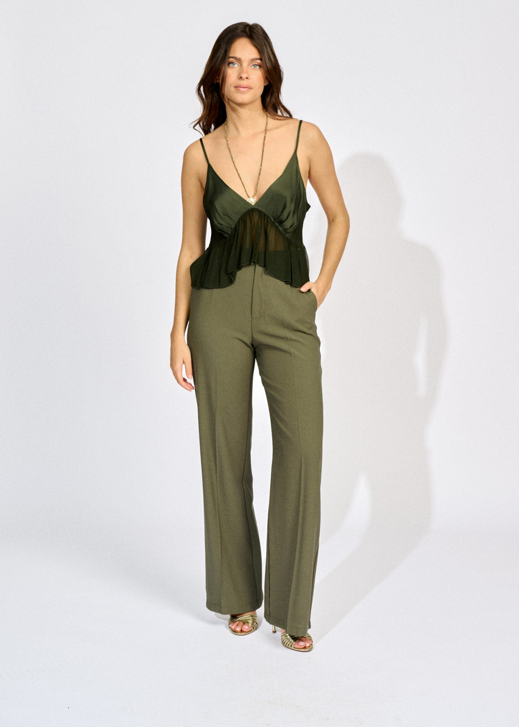 PETAL STRAIGHT TROUSERS