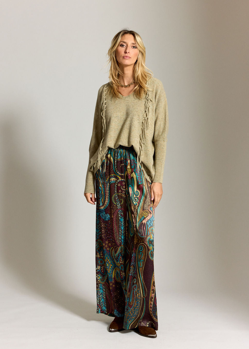 Pull Frangé en laine Naomi