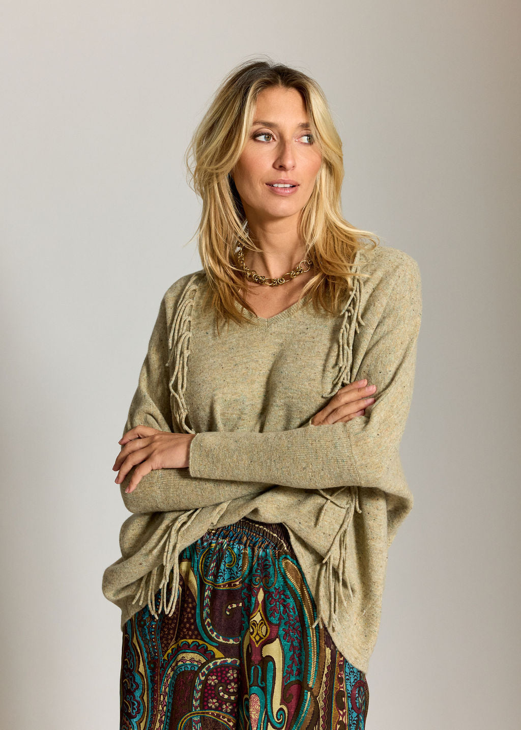 Pull Frangé en laine Naomi