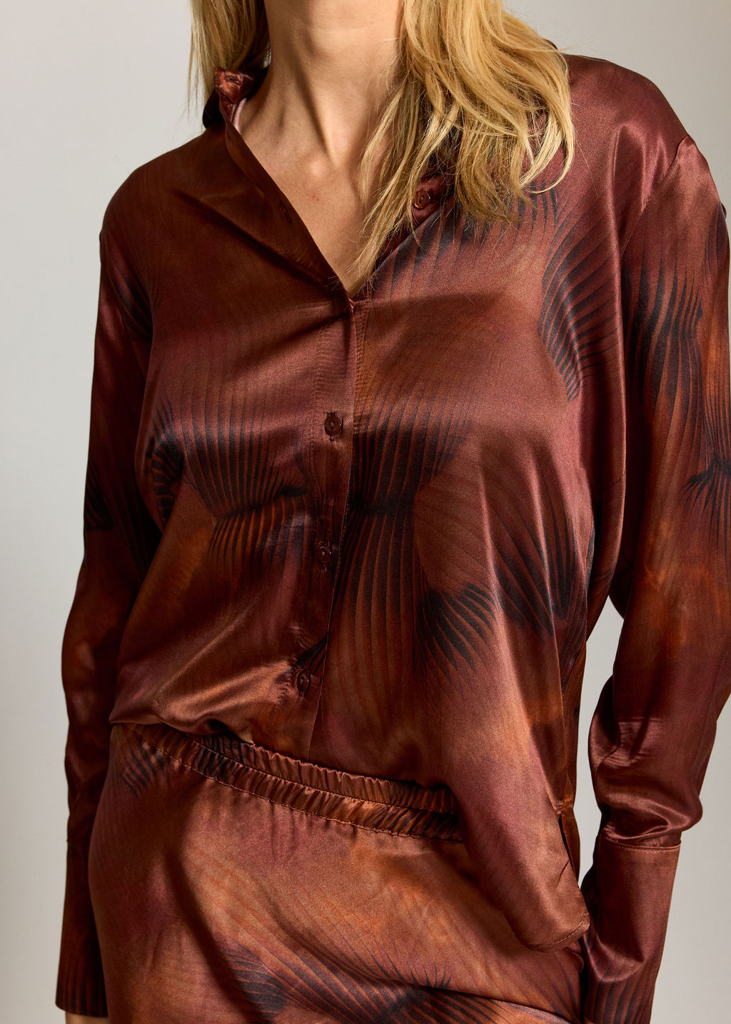 CHEMISE IMPRIMÉE À BASE DE SOIE ATIKA