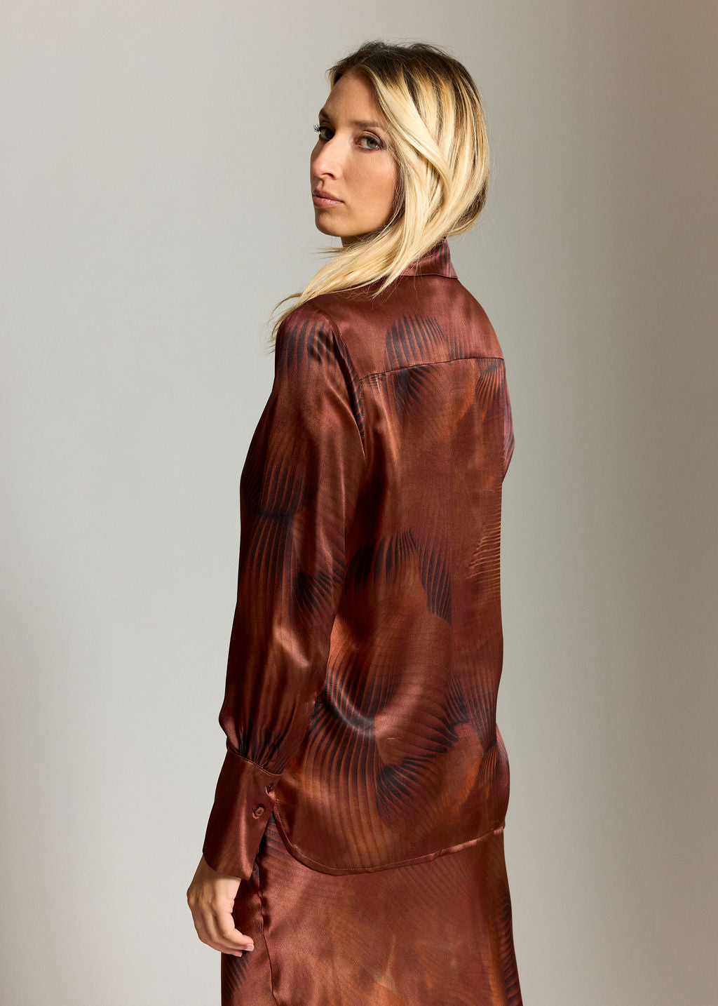 CHEMISE IMPRIMÉE À BASE DE SOIE ATIKA