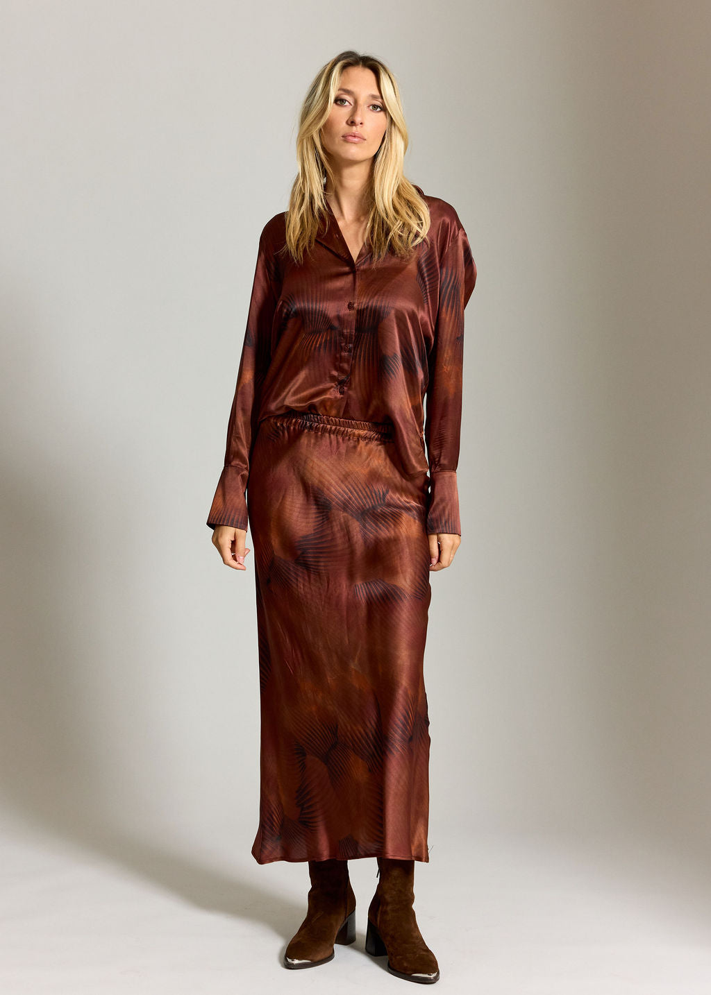 CHEMISE IMPRIMÉE À BASE DE SOIE ATIKA