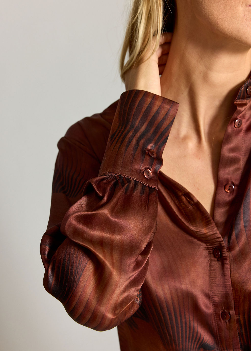 CHEMISE IMPRIMÉE À BASE DE SOIE ATIKA