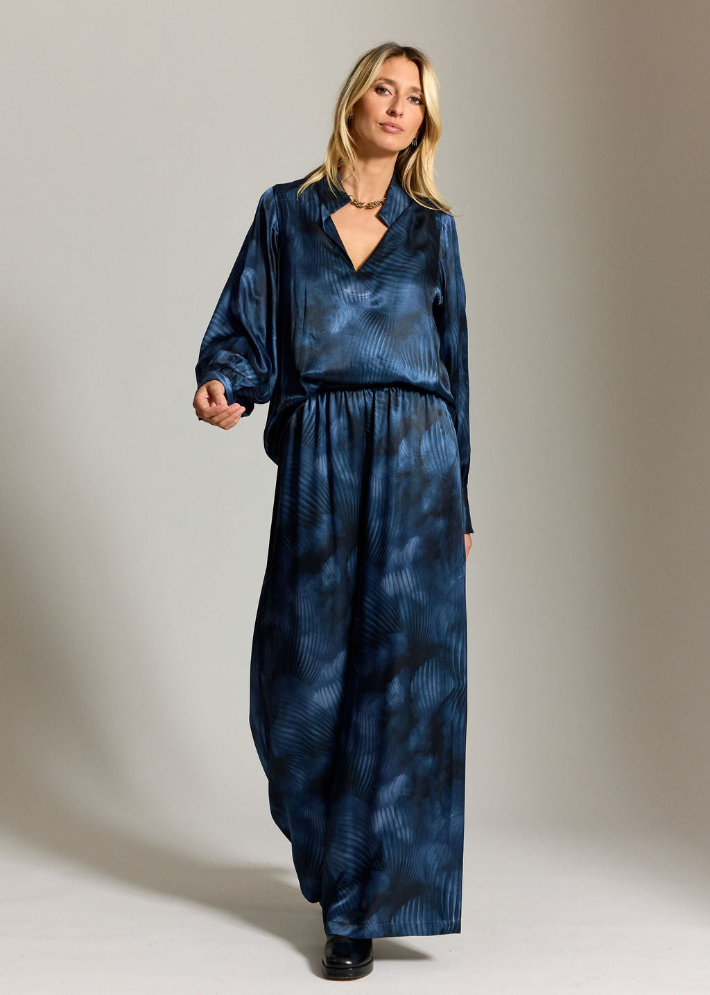 CHEMISE EN SOIE IMPRIMÉE BRETT