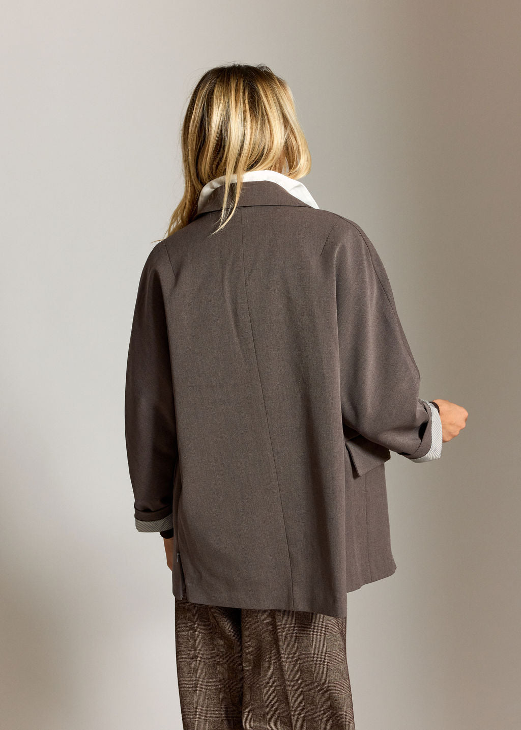 BLAZER OVERSIZE FALONE CAFE