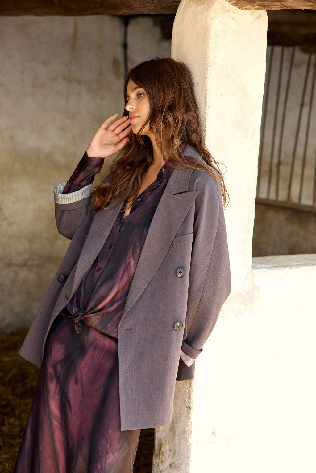 BLAZER OVERSIZE FALONE CAFE