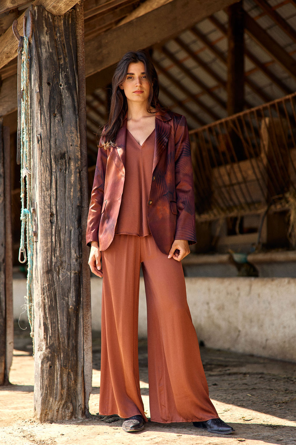 PANTALON FLUIDE UNI RICCI