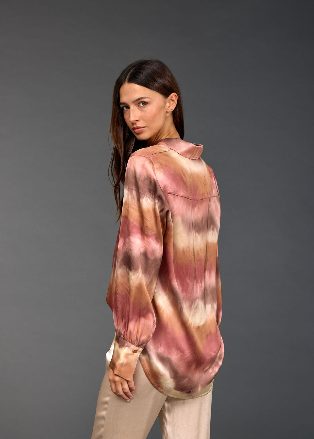 CHEMISE EN TIE AND DYE MARINO