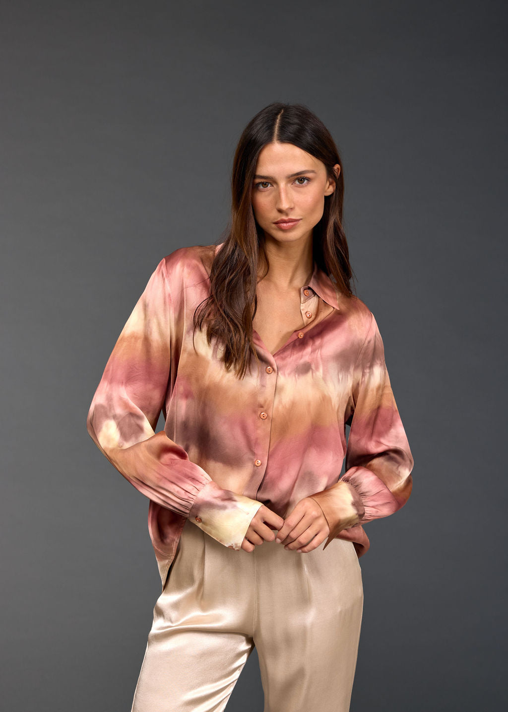 CHEMISE EN TIE AND DYE MARINO