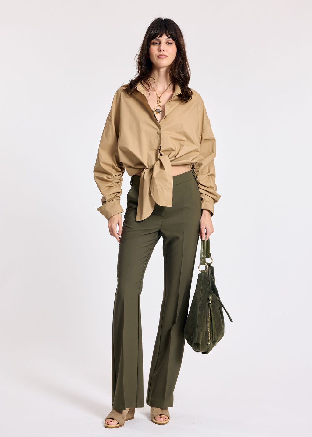 CHEMISE POPELINE ADELE CAMEL