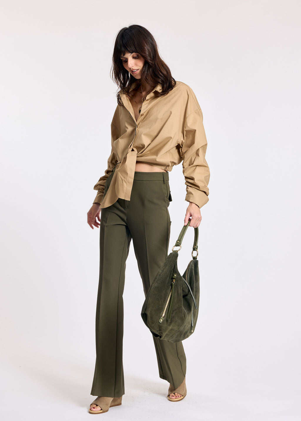 CHEMISE POPELINE ADELE CAMEL