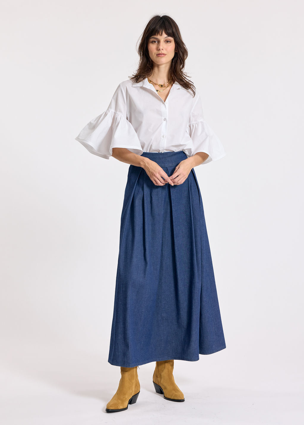 JENNY WHITE POPLIN SHIRT