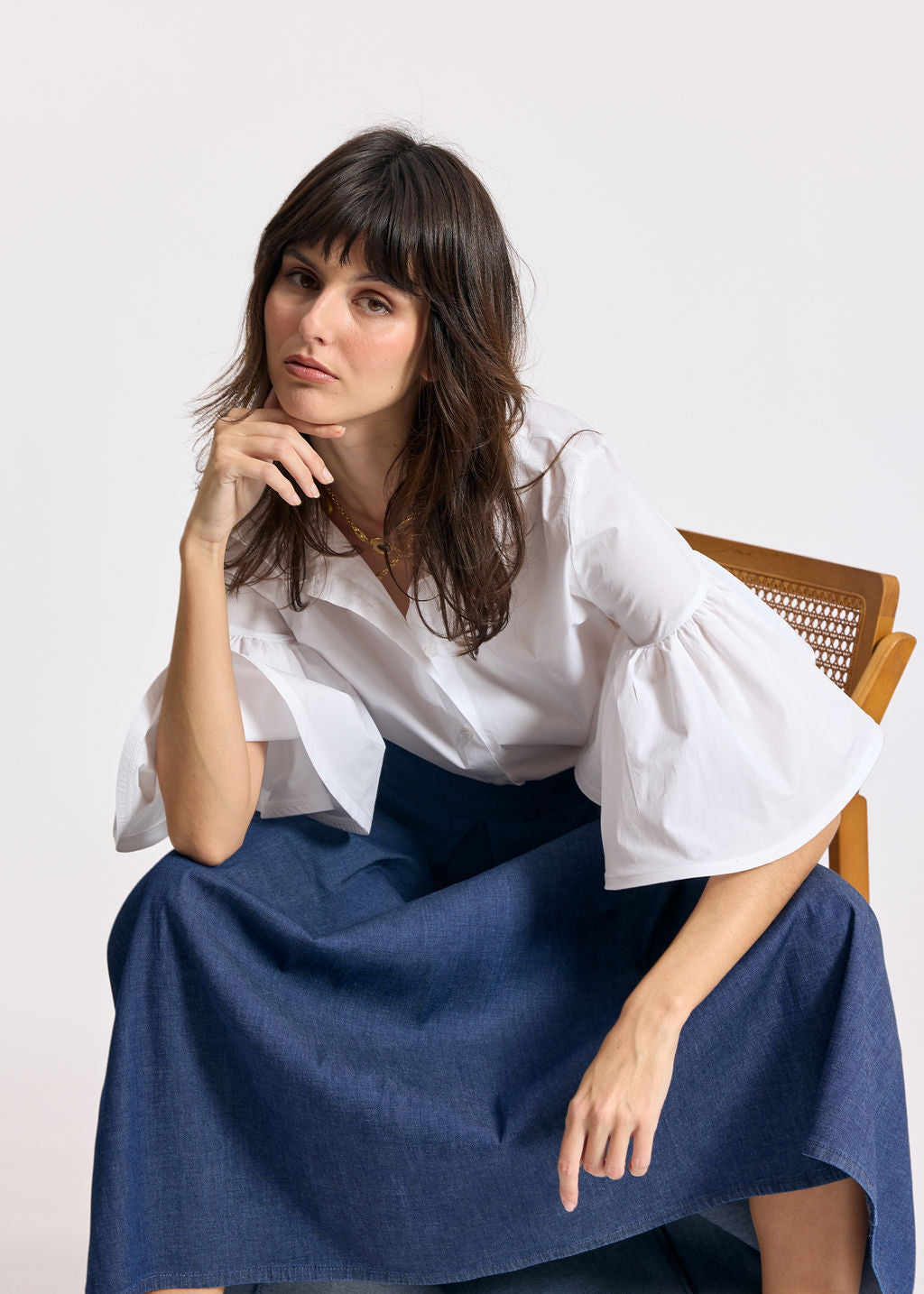 JENNY WHITE POPLIN SHIRT