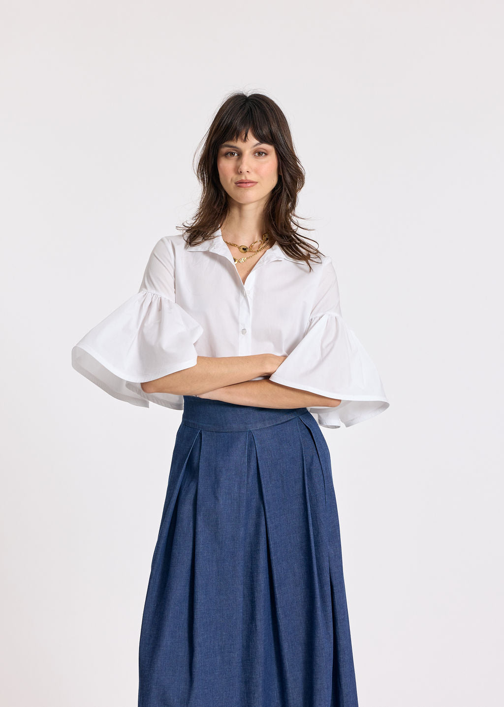 JENNY WHITE POPLIN SHIRT