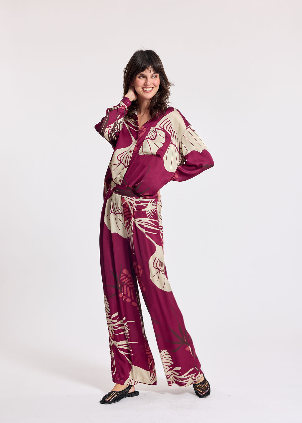 DINA RASPBERRY PRINTED SHIRT