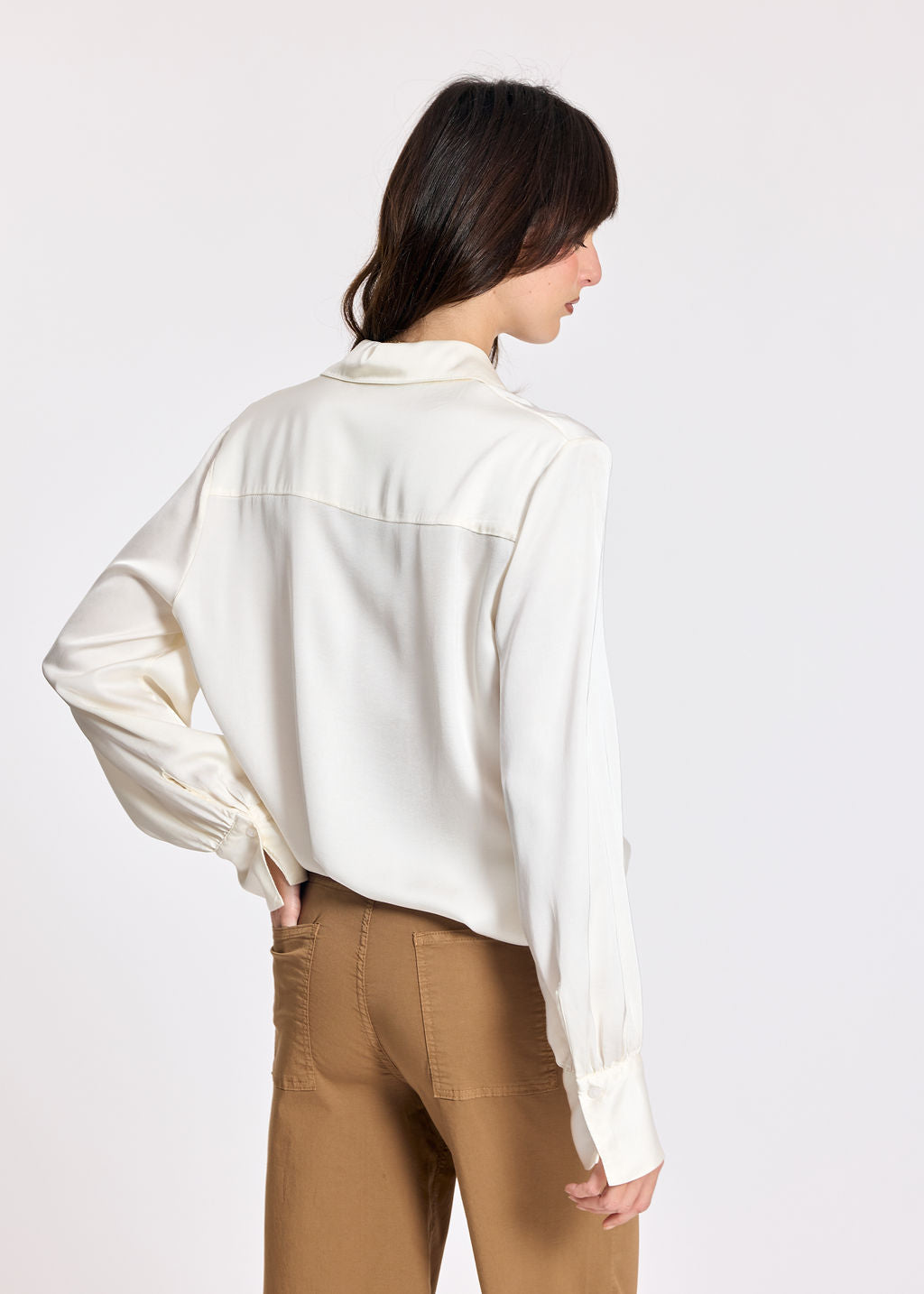 ARISA CREAM VISCOSE SHIRT
