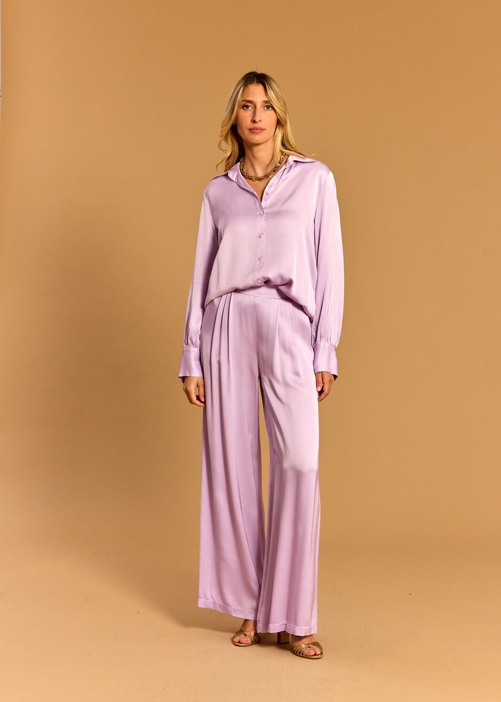 CINZIA LAVENDER LOOSE PANTS