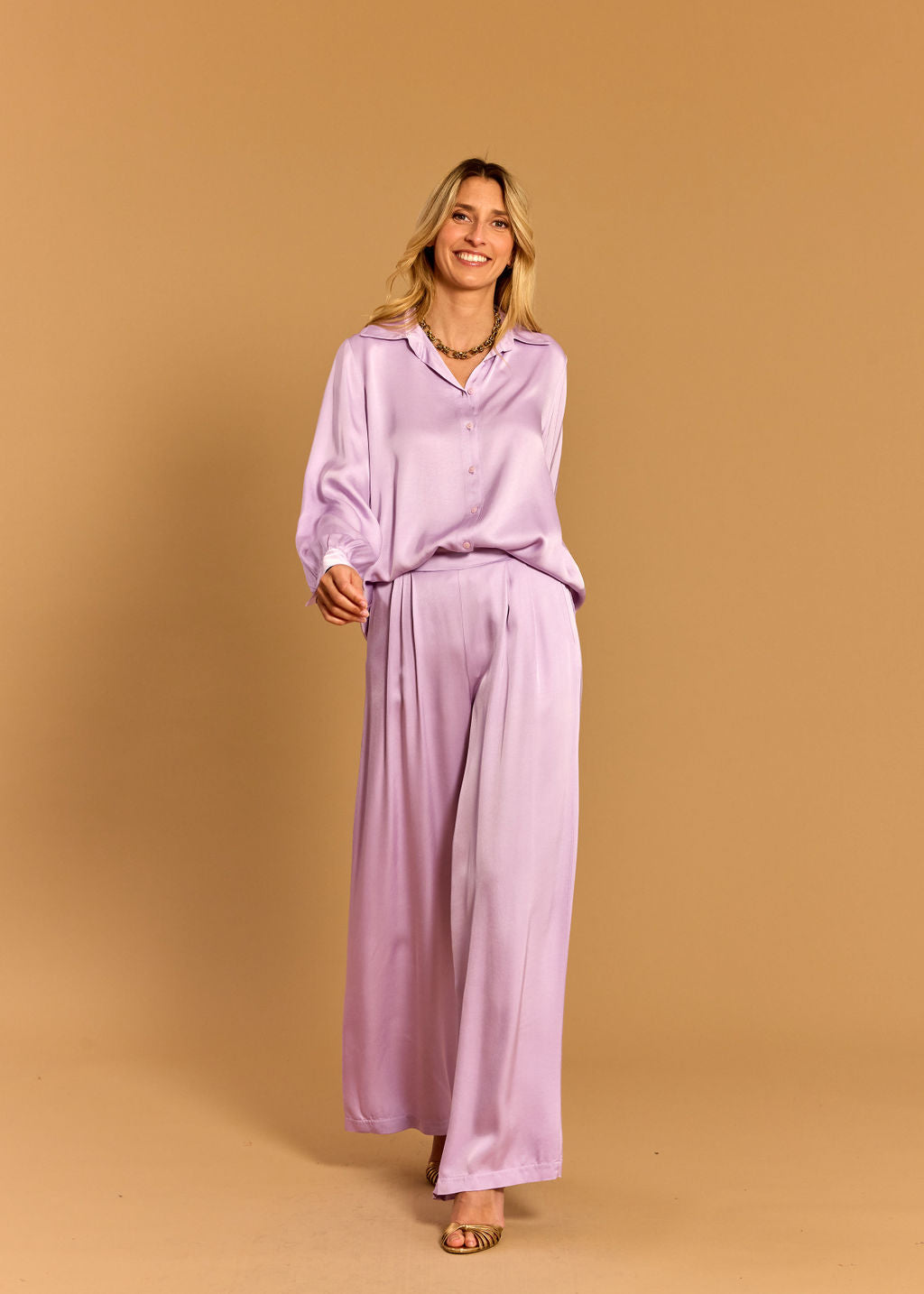 CINZIA LAVENDER LOOSE PANTS