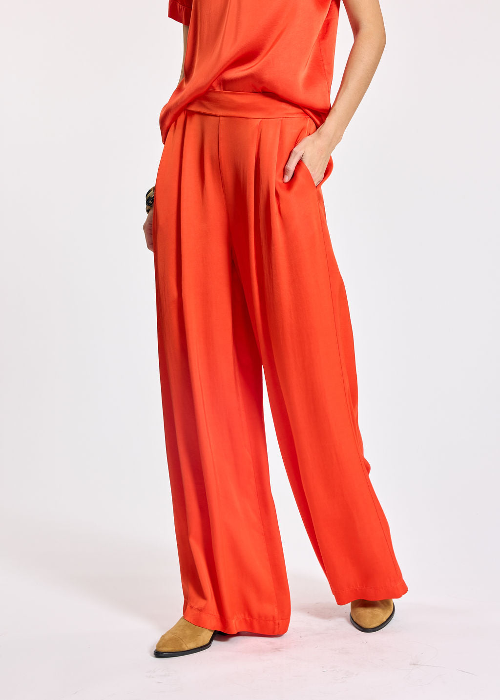 CINZIA ORANGE LOOSE PANTS