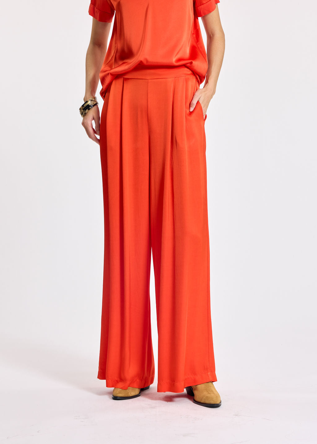 CINZIA ORANGE LOOSE PANTS