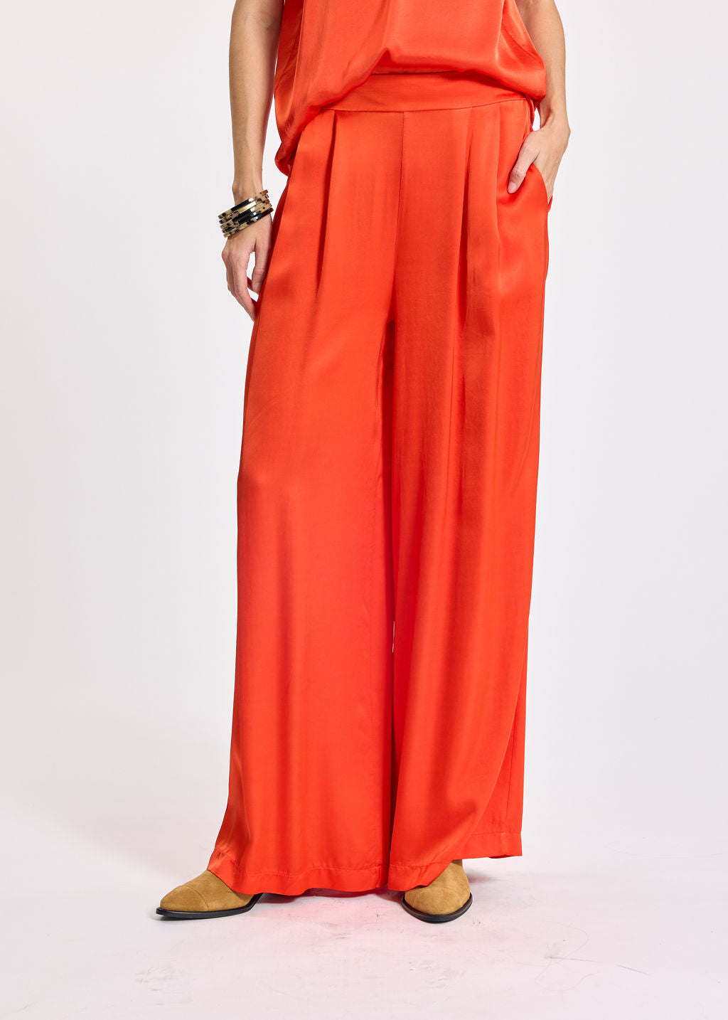 CINZIA ORANGE LOOSE PANTS
