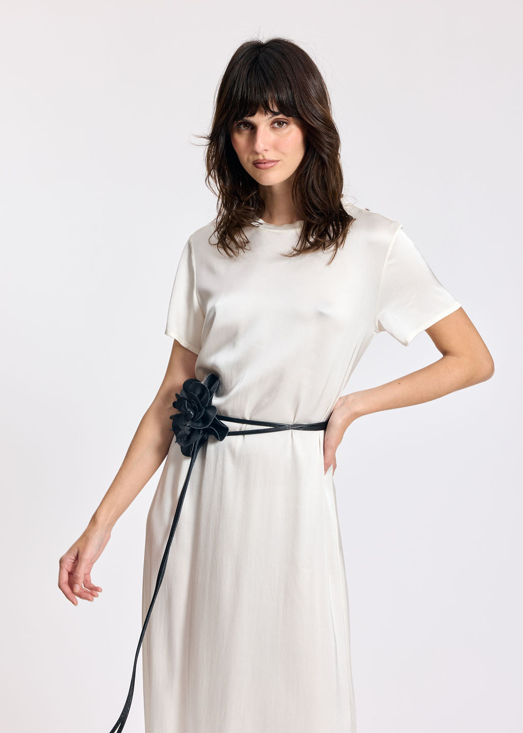 ELLA CREAM LONG T-SHIRT DRESS
