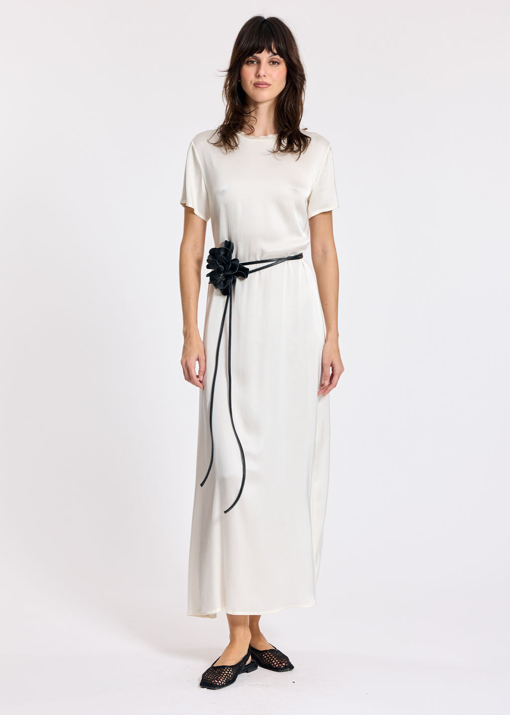 ELLA CREAM LONG T-SHIRT DRESS