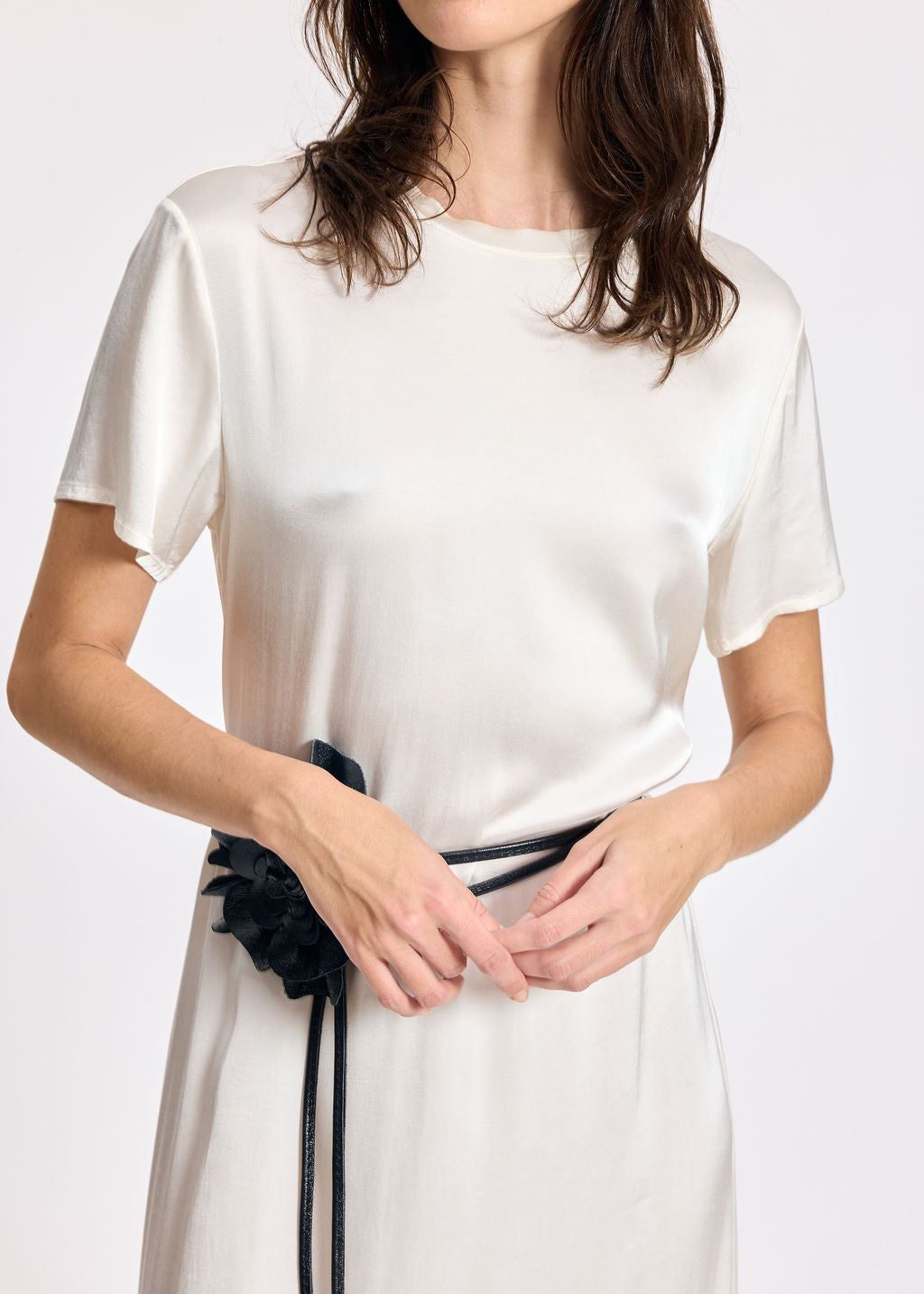 ELLA CREAM LONG T-SHIRT DRESS